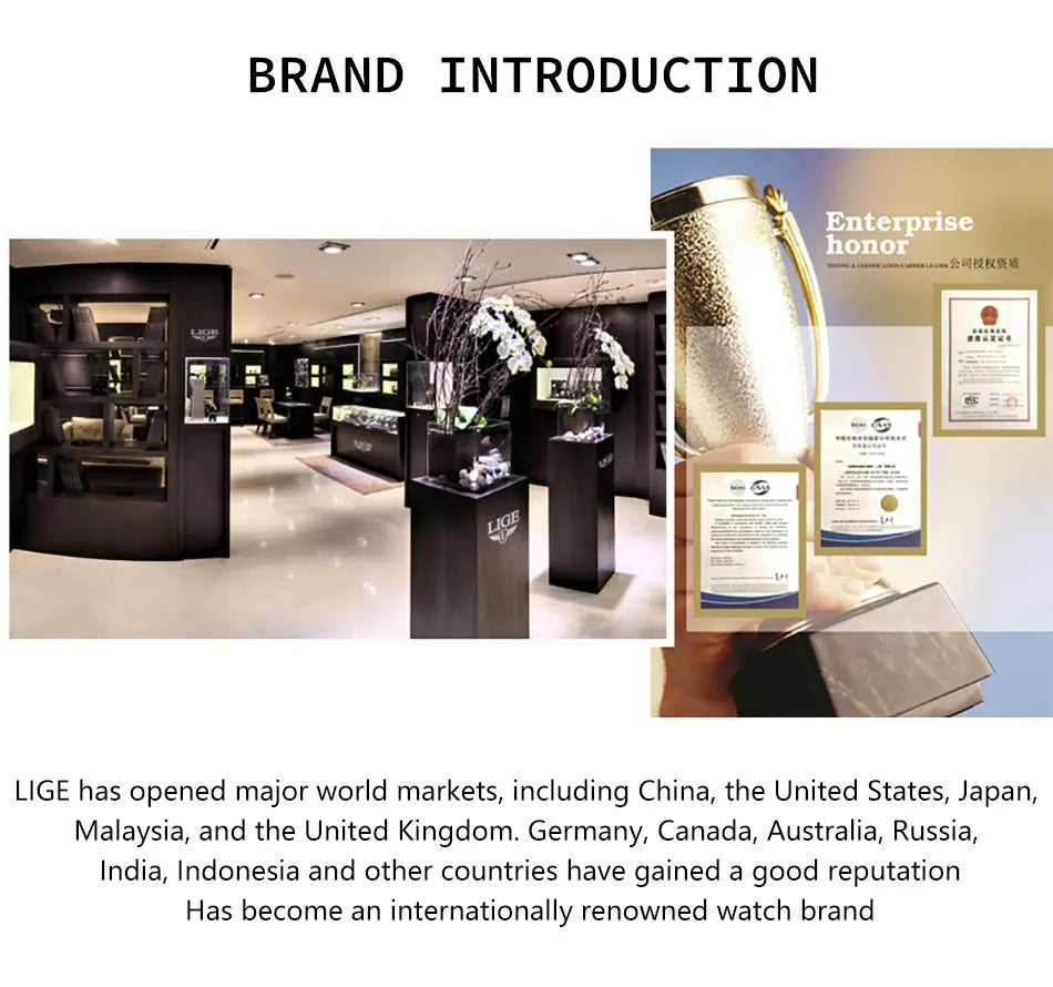 LIGE 89131 Big Dial Sport Quartz — 51mm Arabic Numeral 50m Men’s Watch