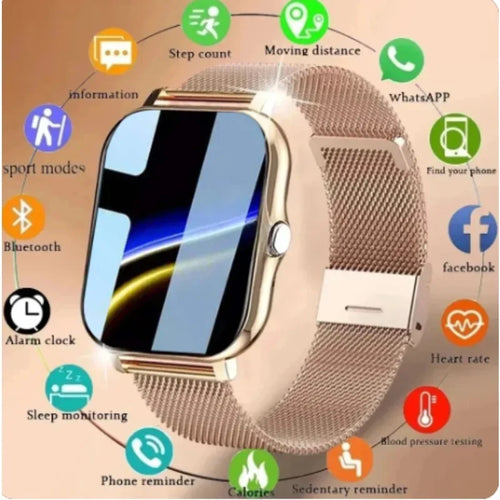 1.44" Full Touch Bluetooth Smartwatch — Calls, Health Tracking & Magnetic Charging