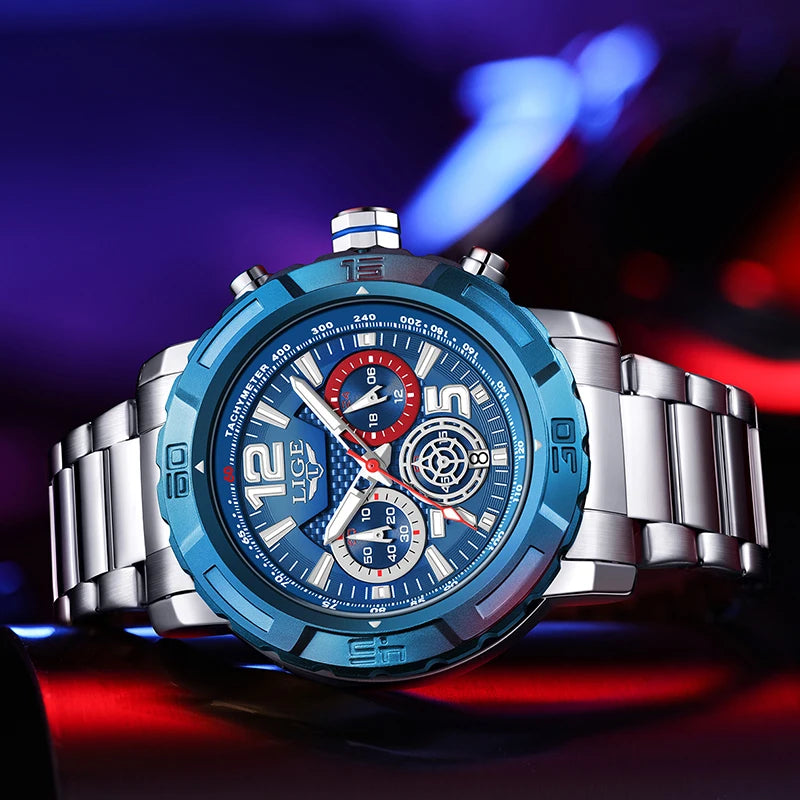 Men's Big Dial Watch | Lige Watch for Men | The WatchDept