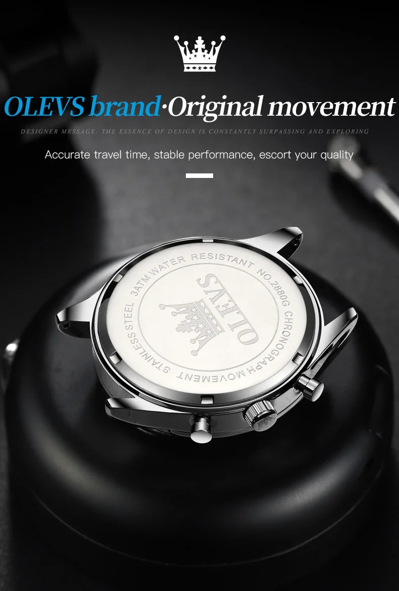 Men's Olevs Watch | Olevs Leather Band Watch | The WatchDept