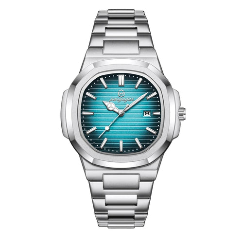 2026 New Luxury Military Man Watch Square Waterproof Luminous Date Week Men Watch Stainless Steel Quartz Men's Watches Reloj+box