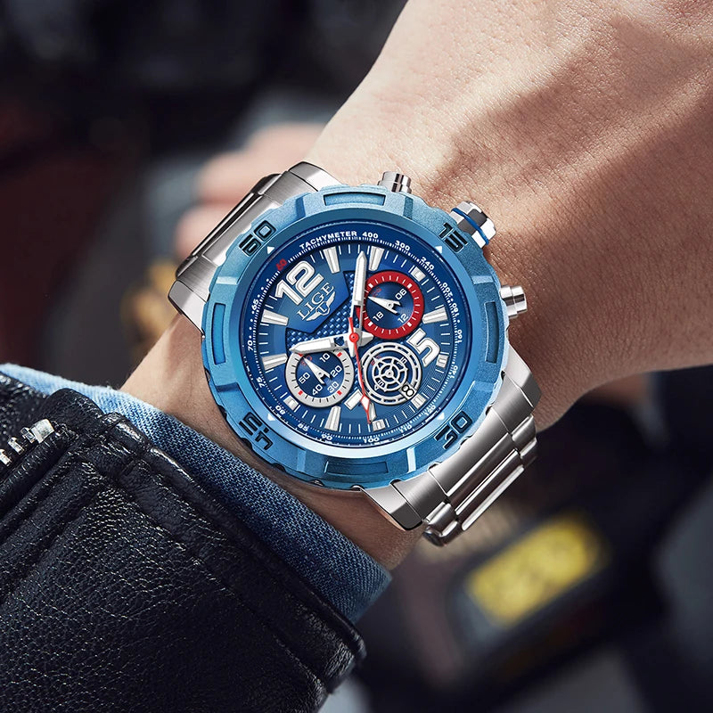 Men's Big Dial Watch | Lige Watch for Men | The WatchDept