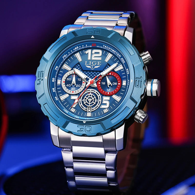 Men's Big Dial Watch | Lige Watch for Men | The WatchDept