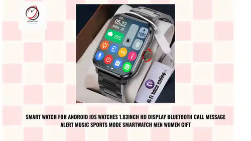 Smart Watch For Android IOS Watches 1.83inch HD Display Bluetooth Call Message Alert Music Sports Mode Smartwatch Men Women Gift by@Outfy